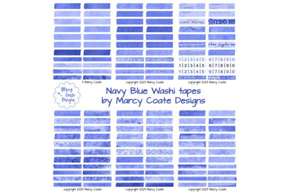 Download Navy Blue Digital Washi Tape Printable - Digital Collection