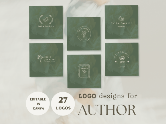 Download Logo Design Canva Template for Authors - Logo Collection