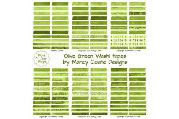 Download Olive Green Digital Washi Tape Printable - Digital Collection