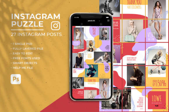 Download Lowe - Social Media Instagram Puzzle Feed - Feed Collection