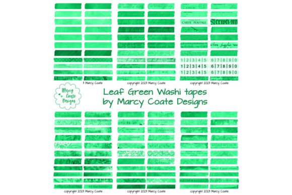 Download Leaf Green Digital Washi Tape Printable - Digital Collection