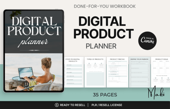 Download Digital Product Planner, Canva EBook - Digital Collection