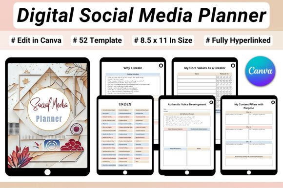 Download 📱 Digital Social Media Planner - Digital Collection