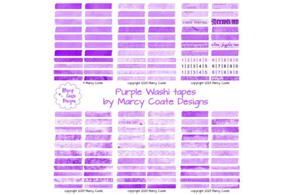 Download Purple Digital Washi Tape Printable - Digital Collection