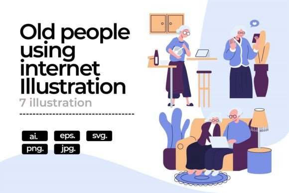 Download Old People Using Internet - Premium Resources